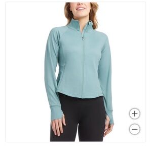 Jockey Ladies' Tulip Hem Yoga‎ Jacket Size Large Color Fog Grey NWOT